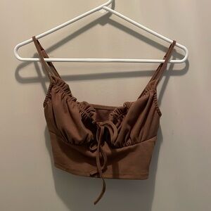 Brown crop top